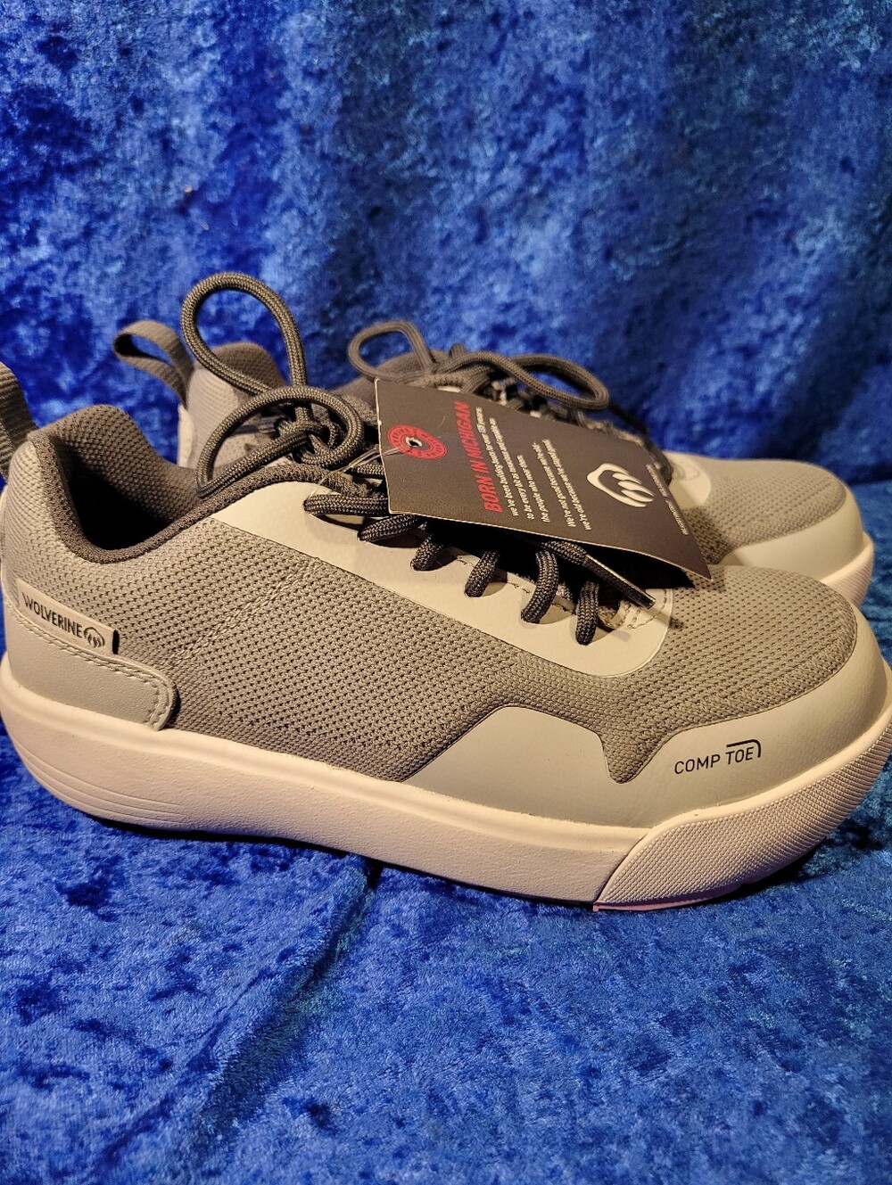 Wolverine Woman's Gray Athletic Work Shoes - Comp Toe Size 5 W